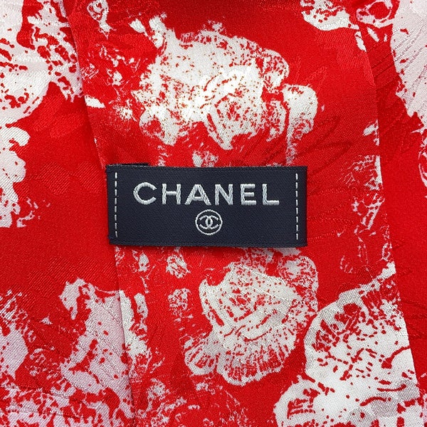 シャネル スカーフ スリム バンドー ココマーク 花 シルク AAB856 CHANEL バンドー 白