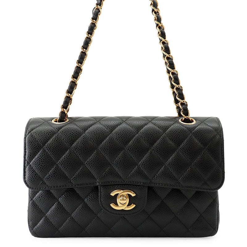 シャネル チェーンショルダーバッグ マトラッセ23 ココマーク ダブルチェーン A01113 CHANEL バッグ 黒