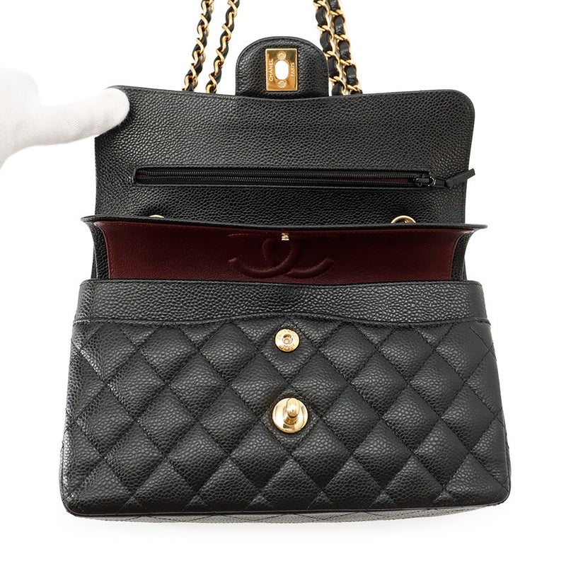 シャネル チェーンショルダーバッグ マトラッセ23 ココマーク ダブルチェーン A01113 CHANEL バッグ 黒