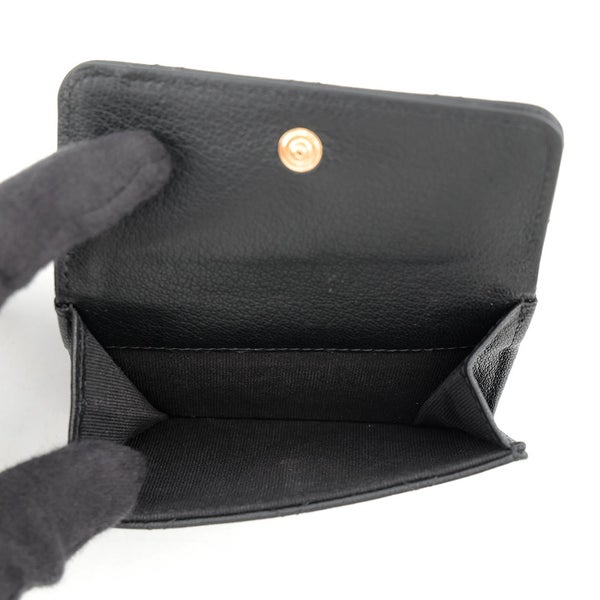 シャネル 三つ折り財布 マトラッセ ココマーク スモール フラップ ウォレット ラムスキン AP4951 CHANEL 黒