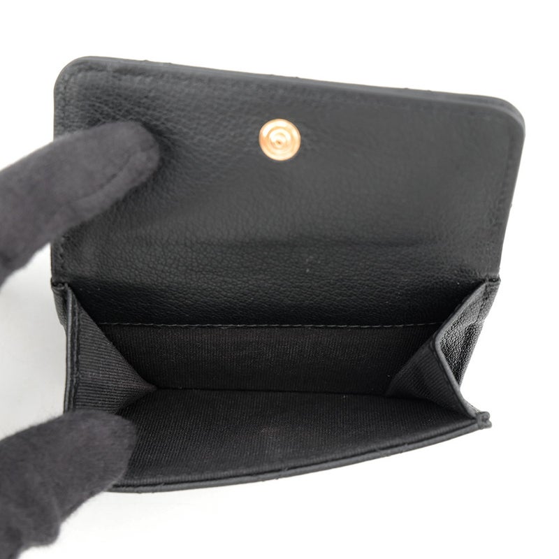 シャネル 三つ折り財布 マトラッセ ココマーク スモール フラップ ウォレット ラムスキン AP4951 CHANEL 黒