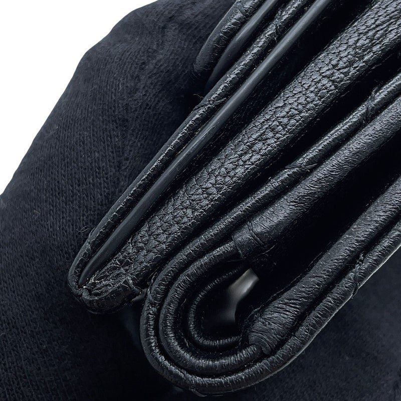 シャネル 三つ折り財布 マトラッセ ココマーク スモール フラップ ウォレット ラムスキン AP4951 CHANEL 黒