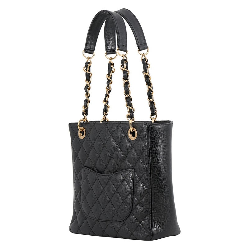 シャネル トートバッグ マトラッセ ココマーク PST キャビアスキン A50994 CHANEL 黒