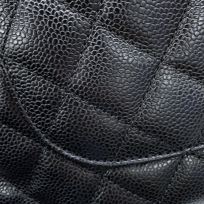 シャネル トートバッグ マトラッセ ココマーク PST キャビアスキン A50994 CHANEL 黒