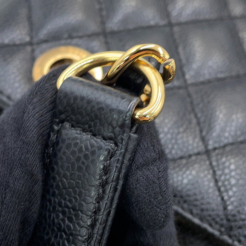 シャネル トートバッグ マトラッセ ココマーク PST キャビアスキン A50994 CHANEL 黒