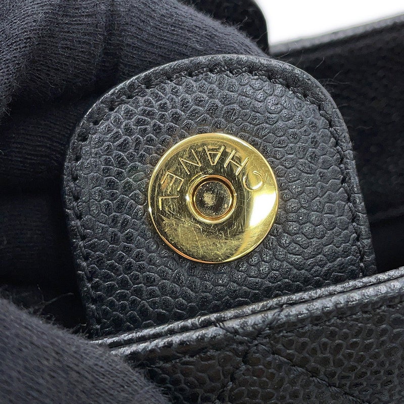 シャネル トートバッグ マトラッセ ココマーク PST キャビアスキン A50994 CHANEL 黒