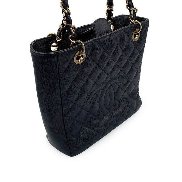 シャネル トートバッグ マトラッセ ココマーク PST キャビアスキン A50994 CHANEL 黒
