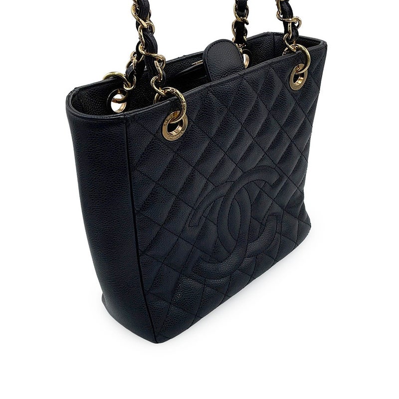 シャネル トートバッグ マトラッセ ココマーク PST キャビアスキン A50994 CHANEL 黒