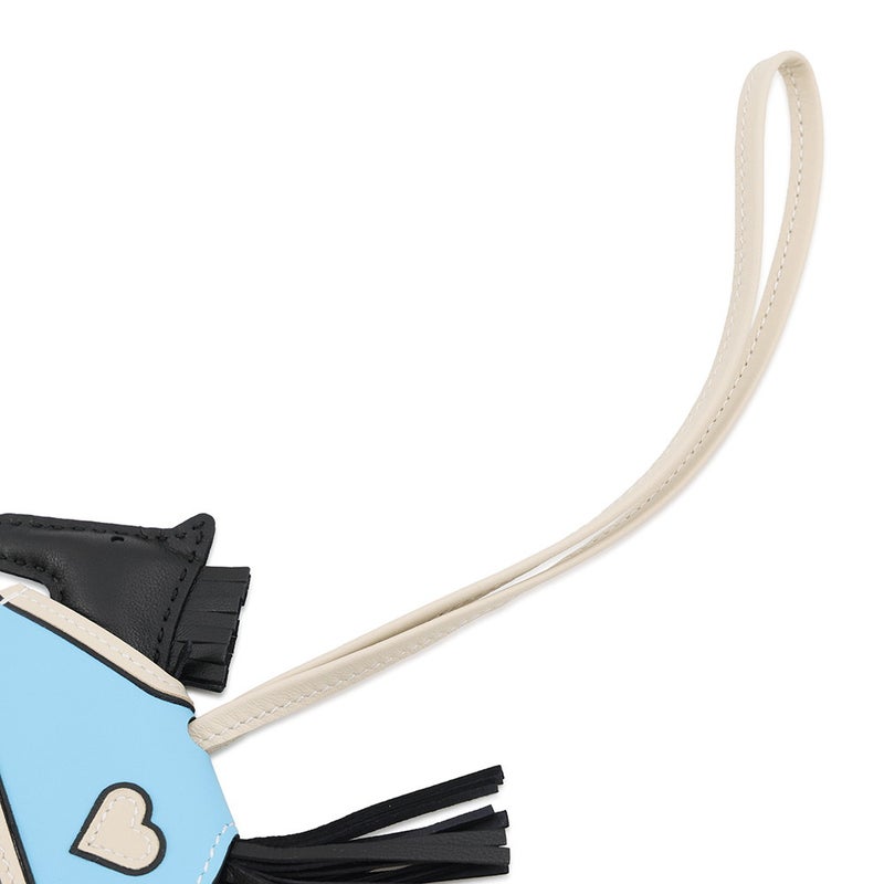 エルメス バッグチャーム ロデオPM ロベオクール ブラック/セレスト/クレ ラムスキン G刻印 HERMES