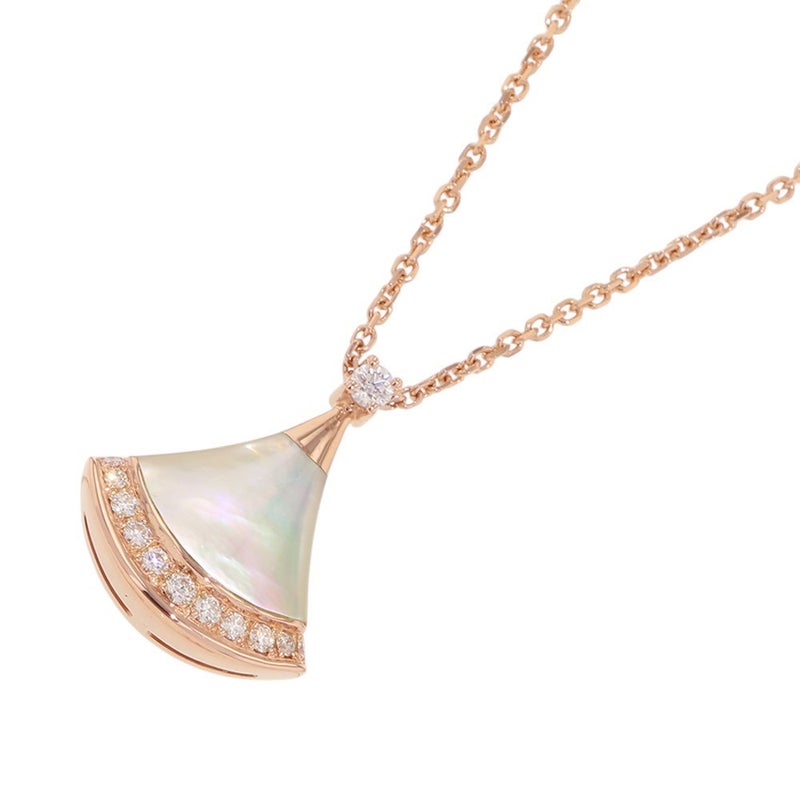 ブルガリ ネックレス ディーヴァ ドリーム マザーオブパール/ダイヤ 計0.13ct K18PGピンクゴールド 358365 BVLGARI