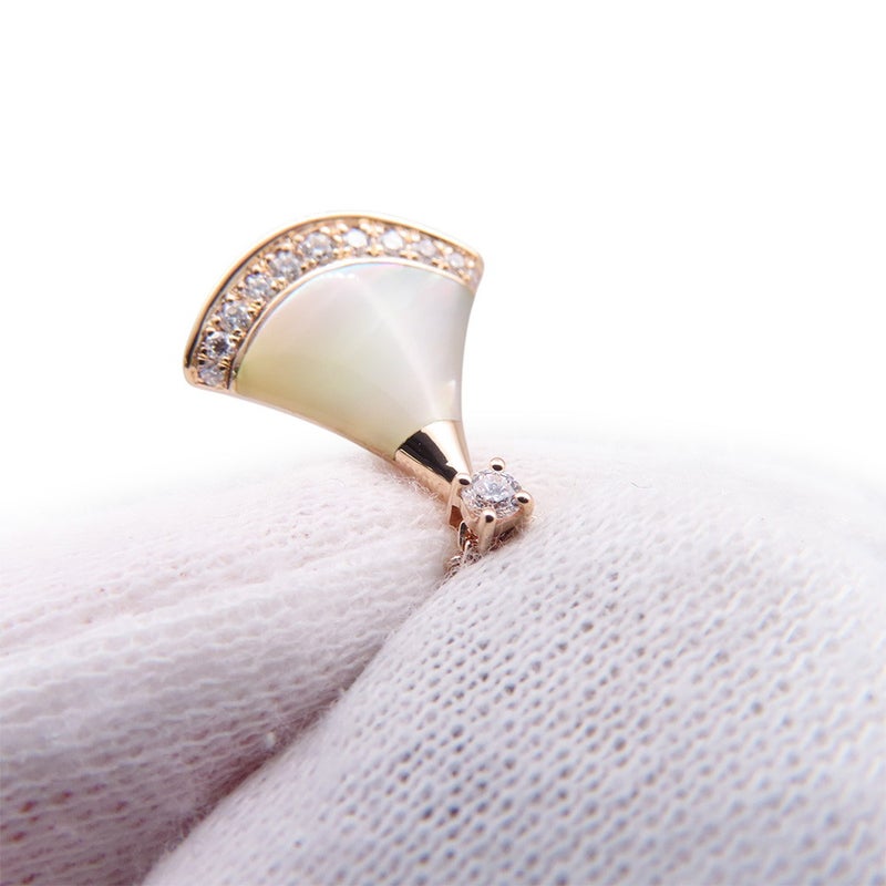 ブルガリ ネックレス ディーヴァ ドリーム マザーオブパール/ダイヤ 計0.13ct K18PGピンクゴールド 358365 BVLGARI