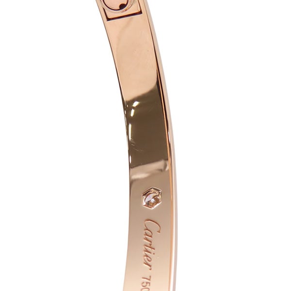 カルティエ ブレスレット ラブブレス クラシックモデル ダイヤ 4P 計約0.42ct K18PG サイズ17 B6036017 バングル