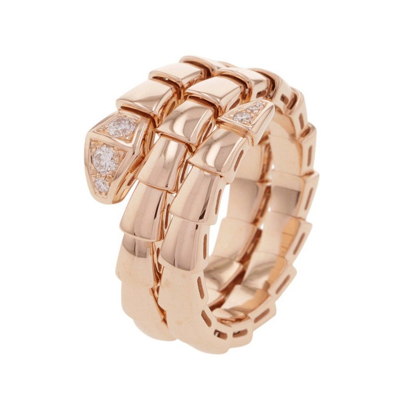 ブルガリ リング セルペンティ ヴァイパー ダイヤ 計約0.1ct K18PGピンクゴールド サイズM 357876 BVLGARI 指輪