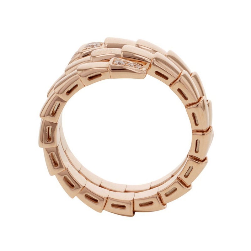 ブルガリ リング セルペンティ ヴァイパー ダイヤ 計約0.1ct K18PGピンクゴールド サイズM 357876 BVLGARI 指輪