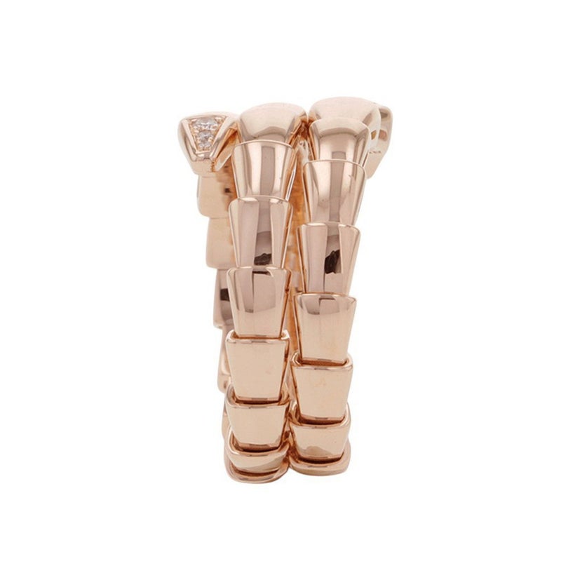ブルガリ リング セルペンティ ヴァイパー ダイヤ 計約0.1ct K18PGピンクゴールド サイズM 357876 BVLGARI 指輪