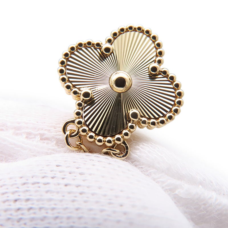 ヴァンクリーフ&アーペル ネックレス ヴィンテージ アルハンブラ ペンダント ギヨシェ K18YGイエローゴールド VCARP4KL00