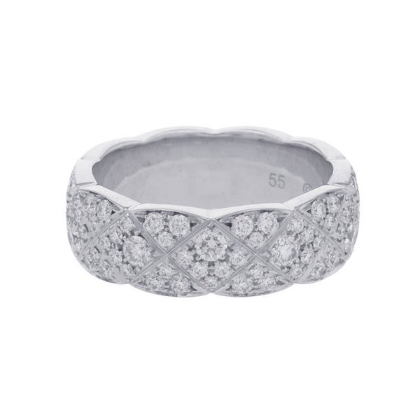 シャネル リング ココクラッシュ コレクション ミディアムモデル ダイヤ 120P 計約1.73ct K18WG サイズ55 J12093 指輪