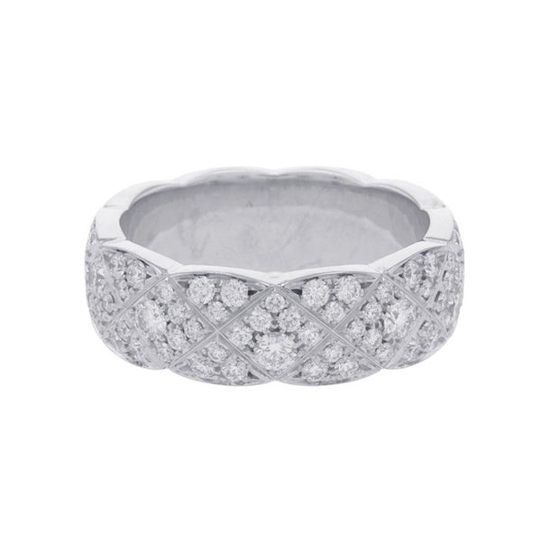 シャネル リング ココクラッシュ コレクション ミディアムモデル ダイヤ 120P 計約1.73ct K18WG サイズ55 J12093 指輪