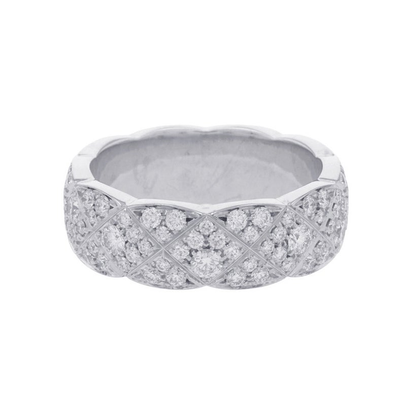 シャネル リング ココクラッシュ コレクション ミディアムモデル ダイヤ 120P 計約1.73ct K18WG サイズ55 J12093 指輪