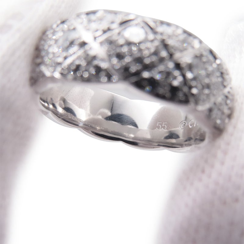 シャネル リング ココクラッシュ コレクション ミディアムモデル ダイヤ 120P 計約1.73ct K18WG サイズ55 J12093 指輪
