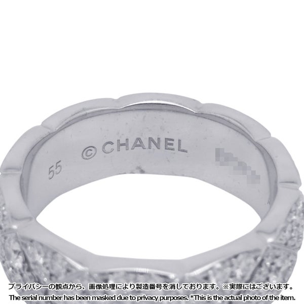 シャネル リング ココクラッシュ コレクション ミディアムモデル ダイヤ 120P 計約1.73ct K18WG サイズ55 J12093 指輪