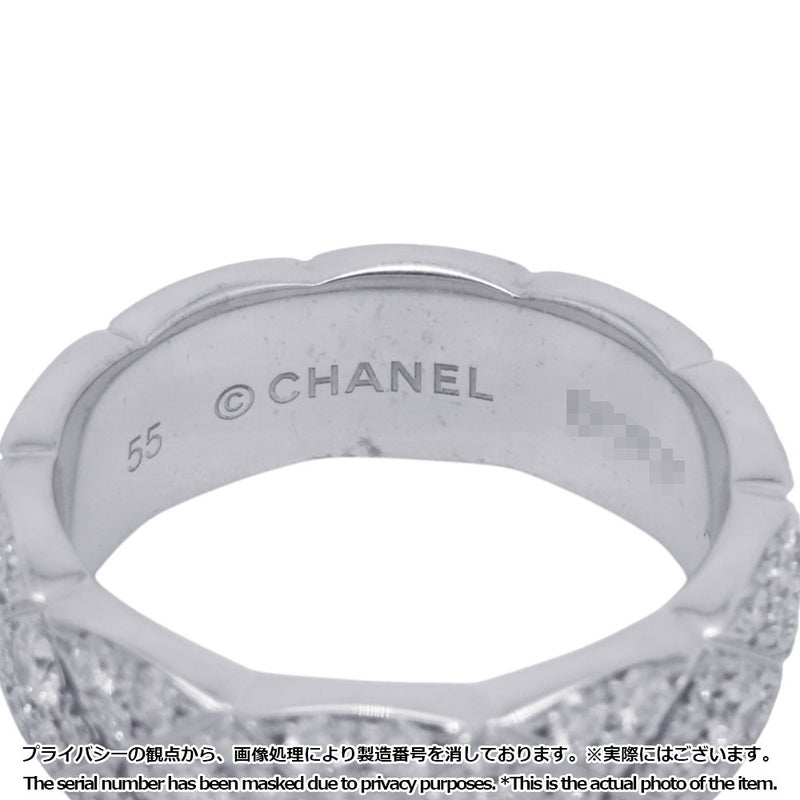 シャネル リング ココクラッシュ コレクション ミディアムモデル ダイヤ 120P 計約1.73ct K18WG サイズ55 J12093 指輪