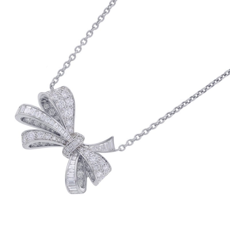 グラフ ネックレス ティルダズ ボウ ダイヤモンド ペンダント ダイヤ 計約1.70ct K18WGホワイトゴールド RGP564
