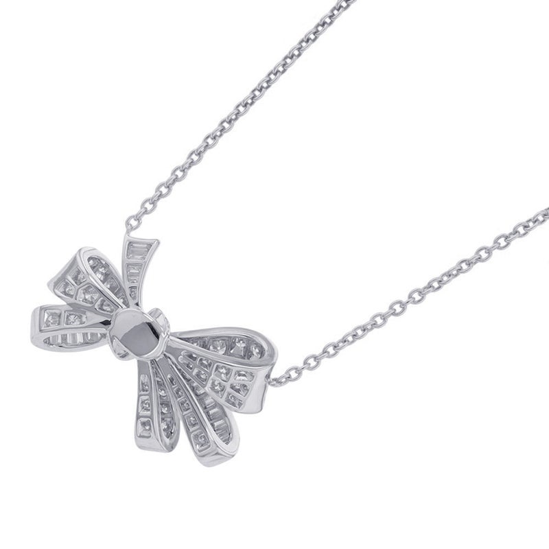 グラフ ネックレス ティルダズ ボウ ダイヤモンド ペンダント ダイヤ 計約1.70ct K18WGホワイトゴールド RGP564