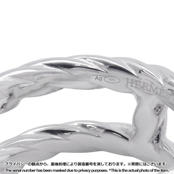 エルメス リング シェーヌダンクル アレア2 ツイスト SV925シルバー リングサイズ55 HERMES ジュエリー 指輪 トルサード