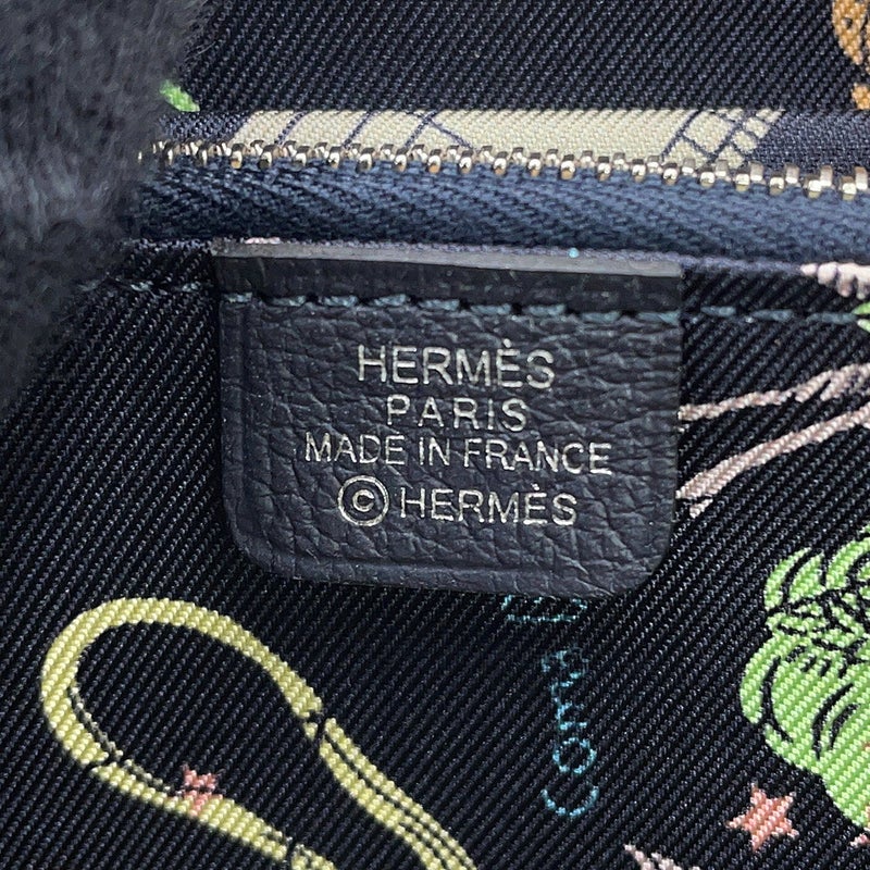 エルメス コインケース アザップコンパクト シルクイン キャバン/シルバー金具 エバーカラー G刻印 HERMES