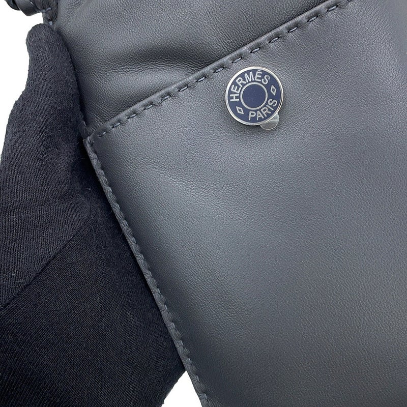 エルメス フォンケース ピロ アルドワーズ/シルバー金具 ラムスキン K刻印 HERMES ポーチ