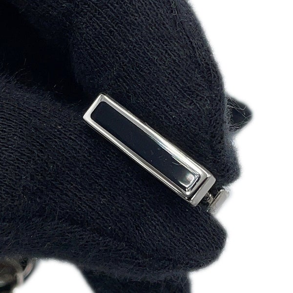 エルメス ネックレス アルファベット ブラック/シルバー金具 スイフト/バッファローホーン HERMES アクセサリー 黒