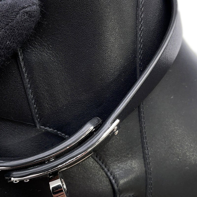 エルメス ショートブーツ ジェフ レザー メンズサイズ40 HERMES 靴 黒