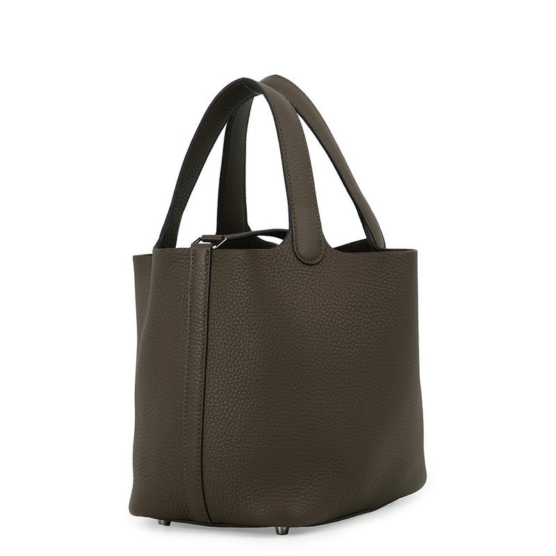 エルメス ハンドバッグ ピコタンロックPM ヴェールロデン/シルバー金具 トリヨンクレマンス G刻印 HERMES トートバッグ