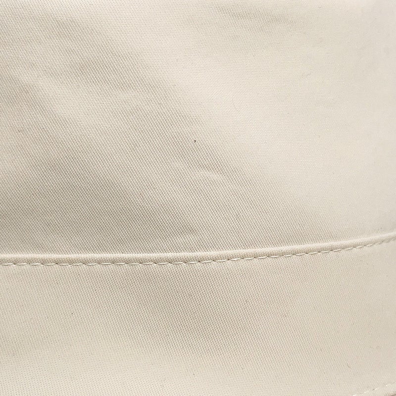 エルメス ハット Hロゴ 刺繍 サイズ58 HERMES 帽子 白