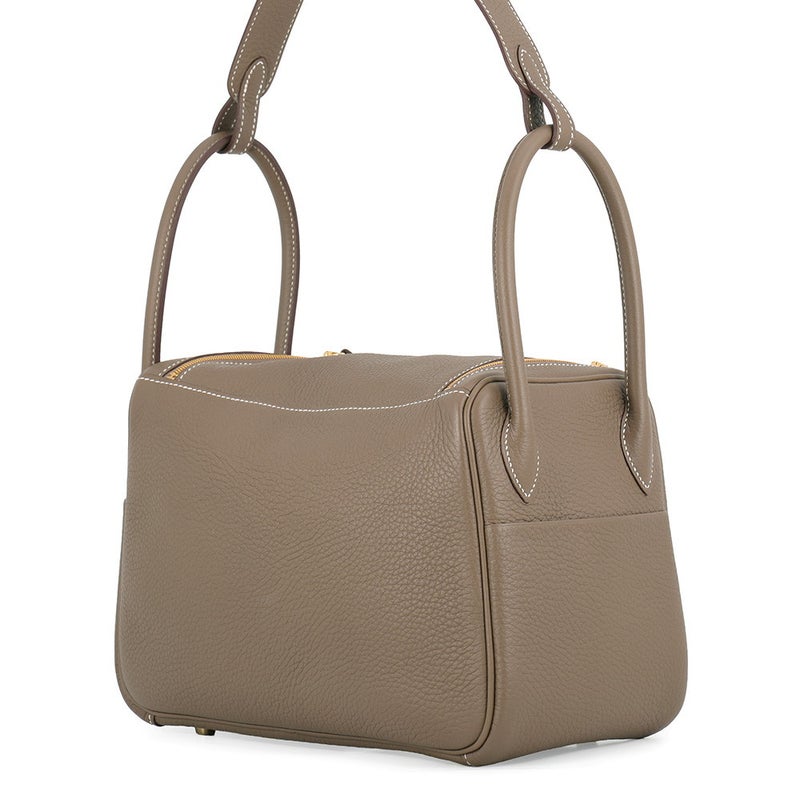 エルメス ハンドバッグ リンディ26  エトゥープ/ゴールド金具 トリヨンクレマンス U刻印 HERMES 2way ショルダーバッグ