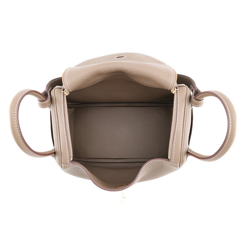 エルメス ハンドバッグ リンディ26  エトゥープ/ゴールド金具 トリヨンクレマンス U刻印 HERMES 2way ショルダーバッグ