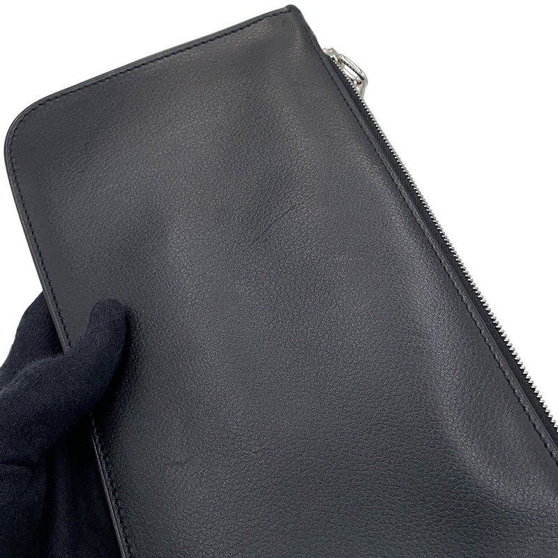 エルメス ショルダーバッグ ジップアンゴー シェーヌダンクル トゥーゴー ブラック/シルバー金具 エバーグレイン K刻印 黒