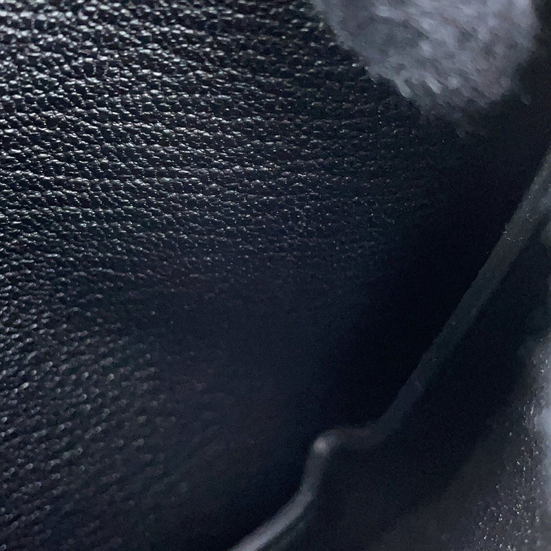 エルメス ショルダーバッグ ジップアンゴー シェーヌダンクル トゥーゴー ブラック/シルバー金具 エバーグレイン K刻印 黒