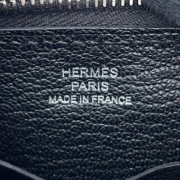 エルメス ショルダーバッグ ジップアンゴー シェーヌダンクル トゥーゴー ブラック/シルバー金具 エバーグレイン K刻印 黒