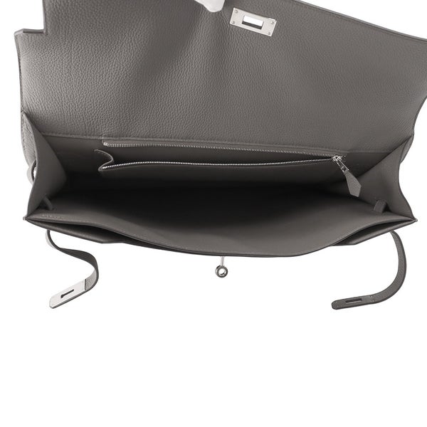 エルメス ケリーデペッシュ36 エタン/シルバー金具 トゴ W刻印 HERMES ビジネスバッグ