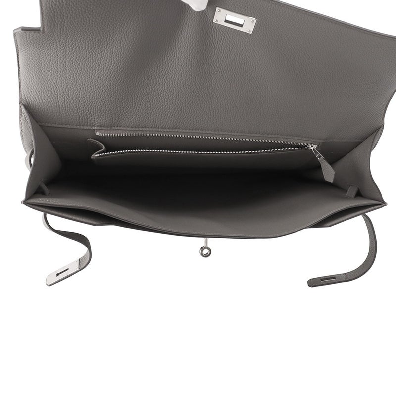 エルメス ケリーデペッシュ36 エタン/シルバー金具 トゴ W刻印 HERMES ビジネスバッグ