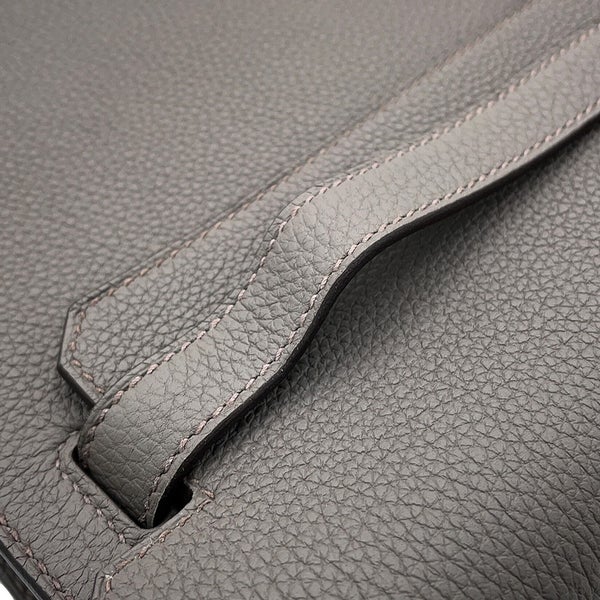 エルメス ケリーデペッシュ36 エタン/シルバー金具 トゴ W刻印 HERMES ビジネスバッグ