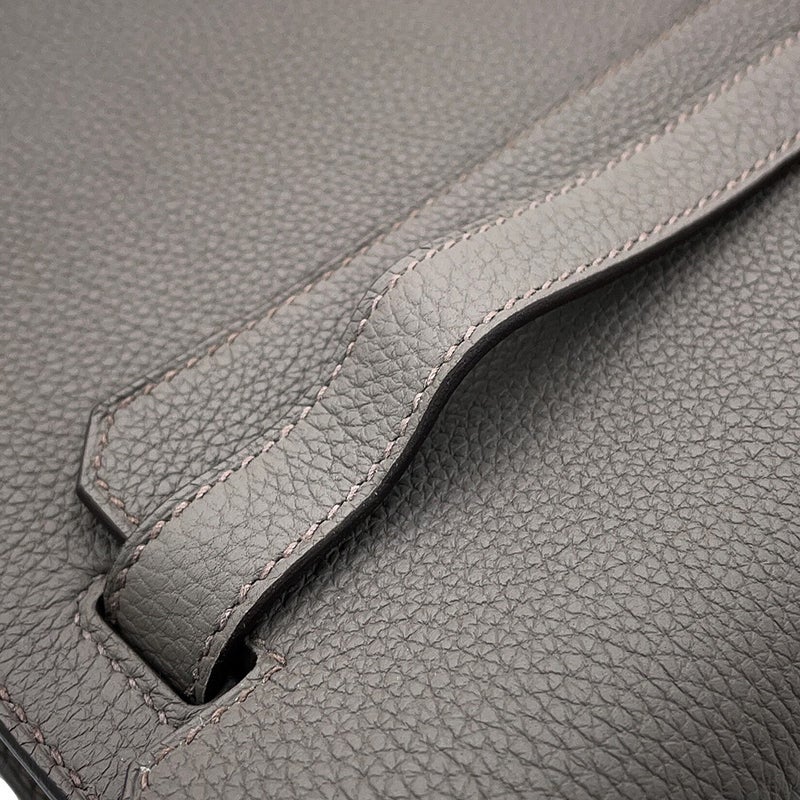 エルメス ケリーデペッシュ36 エタン/シルバー金具 トゴ W刻印 HERMES ビジネスバッグ