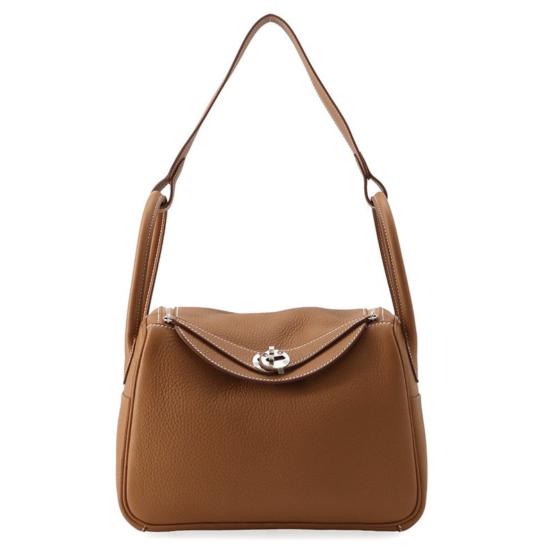 エルメス ハンドバッグ リンディ26  ゴールド/シルバー金具 トリヨンクレマンス G刻印 HERMES 2way ショルダーバッグ