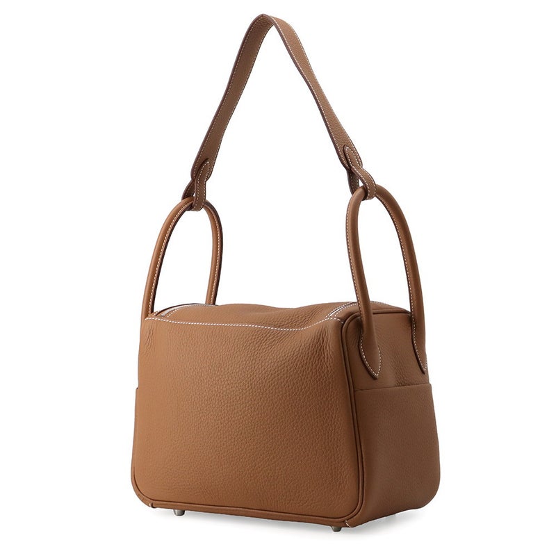 エルメス ハンドバッグ リンディ26  ゴールド/シルバー金具 トリヨンクレマンス G刻印 HERMES 2way ショルダーバッグ