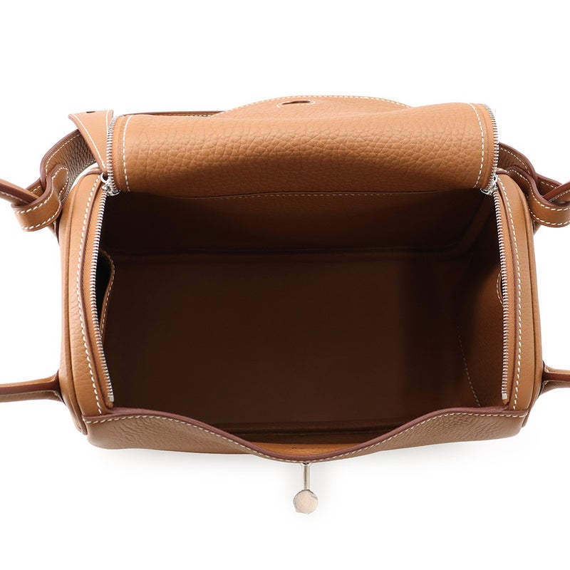 エルメス ハンドバッグ リンディ26  ゴールド/シルバー金具 トリヨンクレマンス G刻印 HERMES 2way ショルダーバッグ
