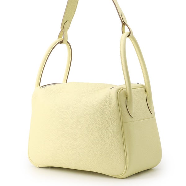 エルメス ハンドバッグ リンディ26  ジョーヌミルトン/シルバー金具 トリヨンクレマンス G刻印 HERMES 2way