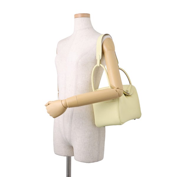 エルメス ハンドバッグ リンディ26  ジョーヌミルトン/シルバー金具 トリヨンクレマンス G刻印 HERMES 2way