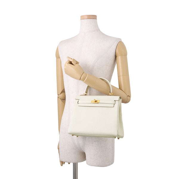 エルメス ハンドバッグ ケリー25 内縫い マッシュルーム/ゴールド金具 トゴ B刻印 HERMES Kelly 2wayバッグ